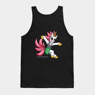 Green + Grey Dancer Unicorn - Original Illustration Tank Top